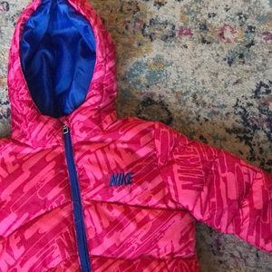 Toddler Girl Nike Pink Winter Puffer Coat Size 5